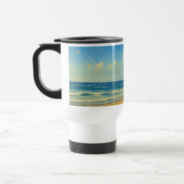 Taza De Viaje Pier de Manhattan Beach con techo rojo