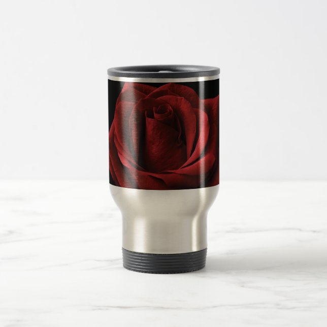 Taza De Viaje Pilar de lanzamiento de rosa roja (Centro)