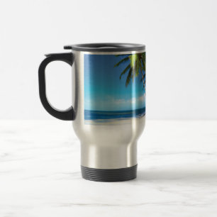 Taza De Viaje Pilar de tiro de playa exótica