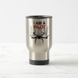 Taza De Viaje Piloto del UAV Quadpilot Quadcopter