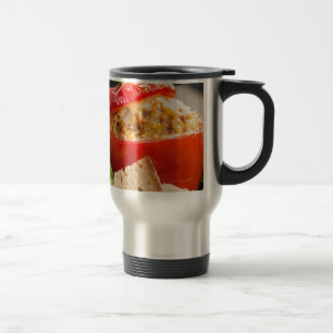 Taza De Viaje Pimientos rellenos al horno con salsa de carne y q