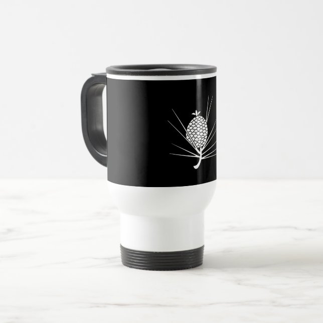 Taza De Viaje Piña con agujas (Anverso izquierdo)