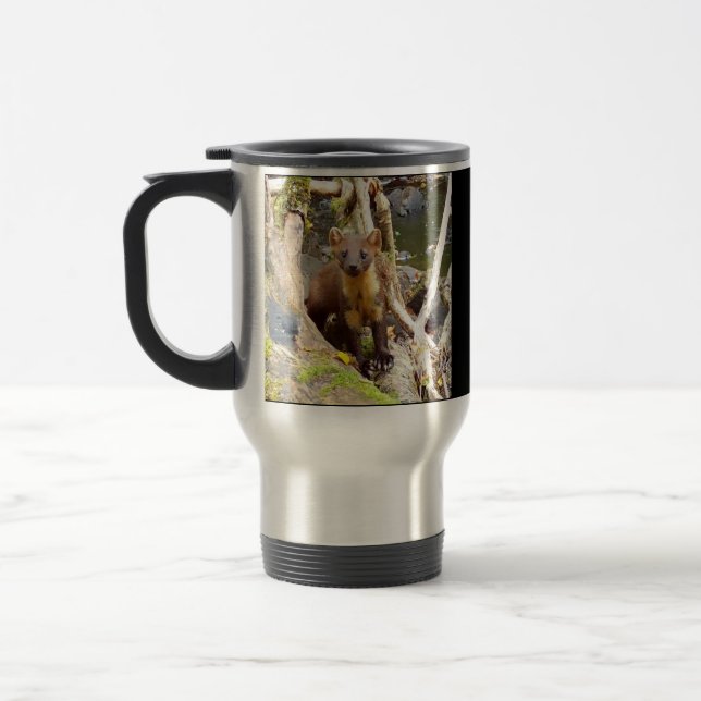 Taza De Viaje Pine Marten en Log (Izquierda)