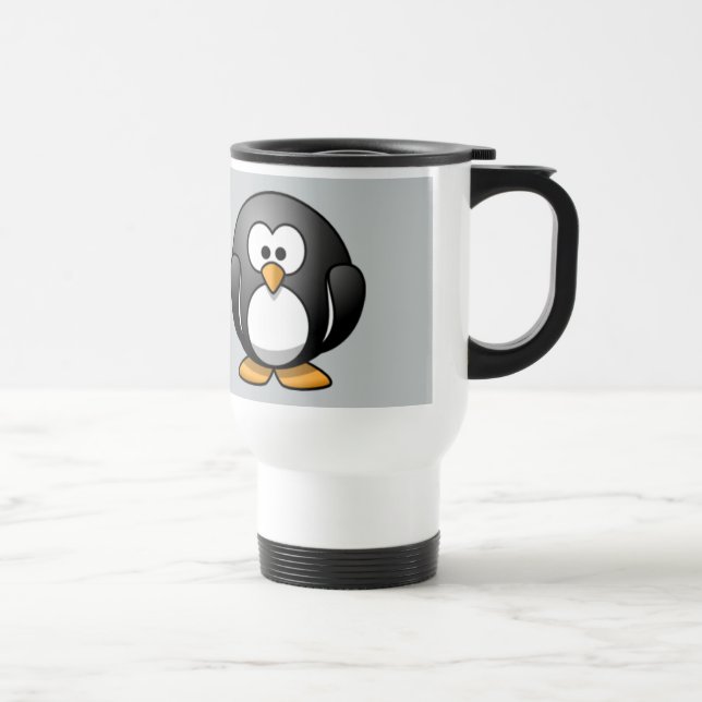 Taza De Viaje Pingüino animado lindo (Derecha)
