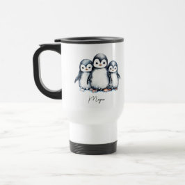 Taza De Viaje Pingüino Cute Personalizado
