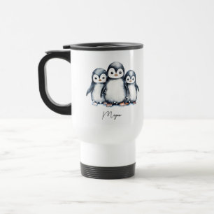 Taza De Viaje Pingüino Cute Personalizado