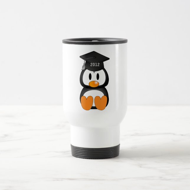 Taza De Viaje Pingüino de la graduación (Centro)