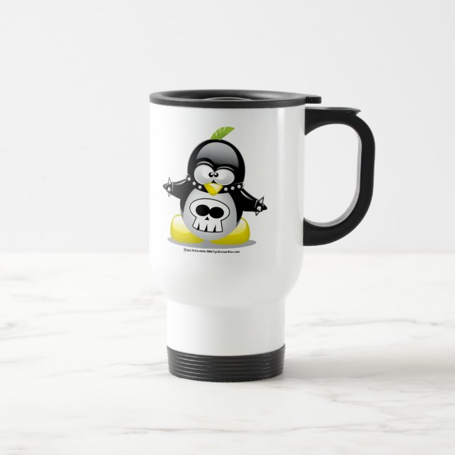 Taza De Viaje Pingüino del eje de balancín punky (Derecha)