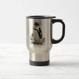 Taza De Viaje Pingüino Pequeño Con Engranaje De Hockey