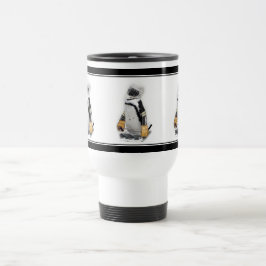 Taza De Viaje Pingüino Pequeño Con Engranaje De Hockey
