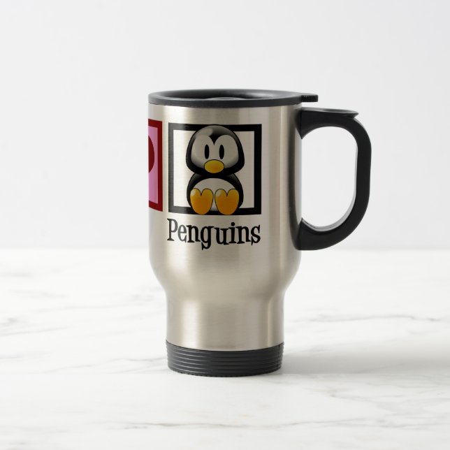 Taza De Viaje Pingüinos de amor por la paz (Derecha)