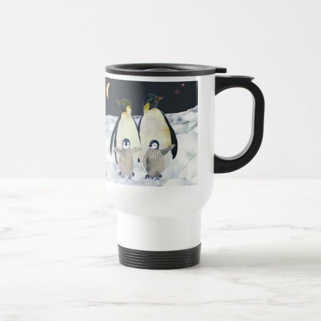 Taza De Viaje Pingüinos emperadores en el invierno antártico (Derecha)
