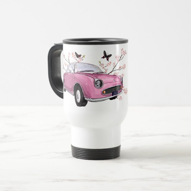Taza De Viaje Pink Figaro travel mug - roze reisbeker (Anverso izquierdo)