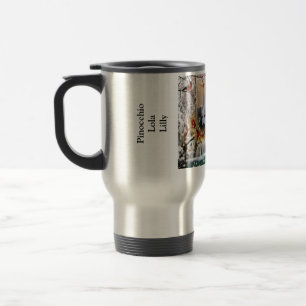 Taza De Viaje pinocchio, lola, lilly navidad
