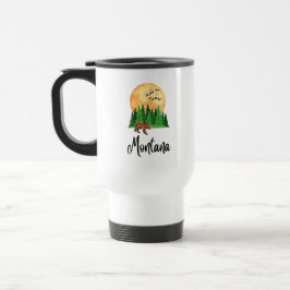 Taza De Viaje Pinos de oso pardo Montana, forasteros,