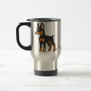 Taza De Viaje Pinscher miniatura del dibujo animado/Manchester