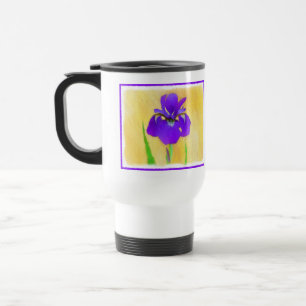 Taza De Viaje Pintado de iris morado - Perro original curado A