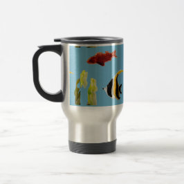Taza De Viaje Pintado de peces acuáticos