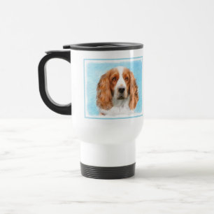 Taza De Viaje Pintado español de Springer galesa - Arte de perro