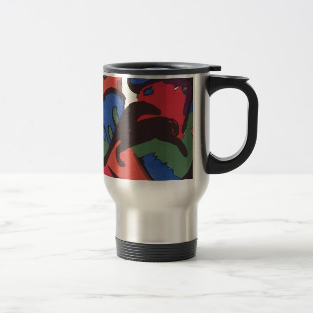 Taza De Viaje Pintado Wassily Kandinsky Franz Marc Blue Rider (Derecha)