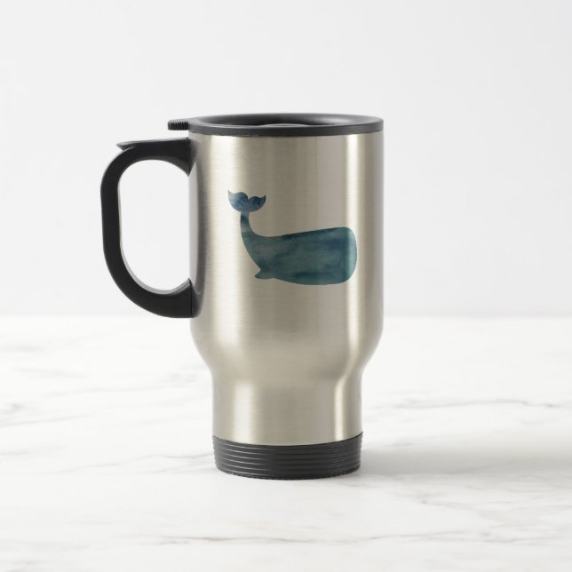 Taza De Viaje Pintando ballenas Nautical (Izquierda)