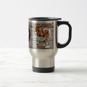 Taza De Viaje Pinte el mugsP de la roca de los caballos