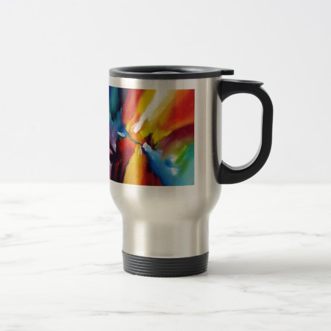 Taza De Viaje Pintura abstracta de expresionismo (Derecha)