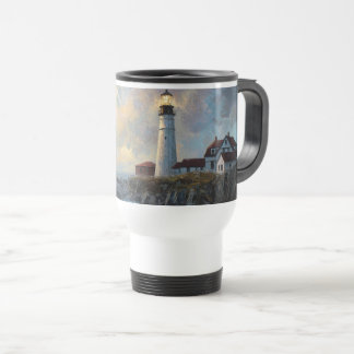 Taza De Viaje Pintura al óleo texturizada de faro