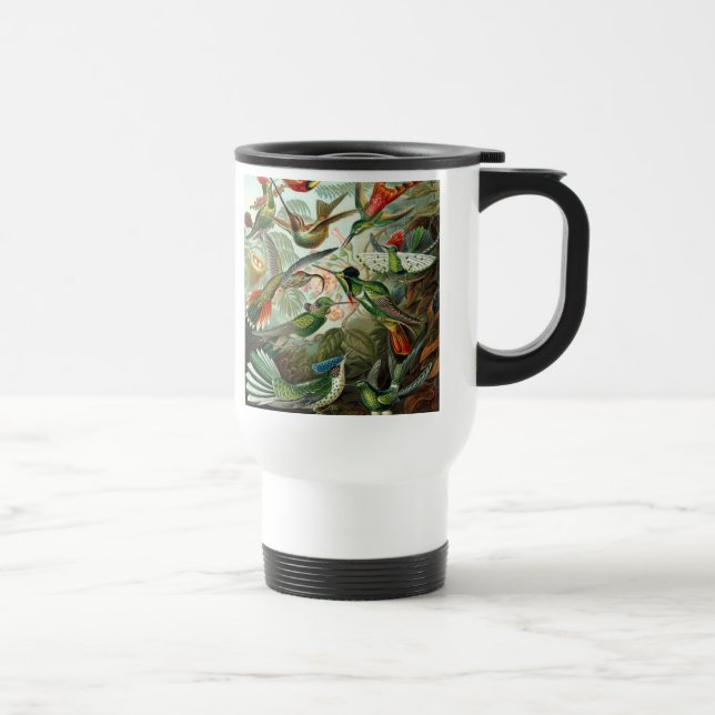 Taza De Viaje pintura clásica de la fauna silvestre de comingbir (Derecha)