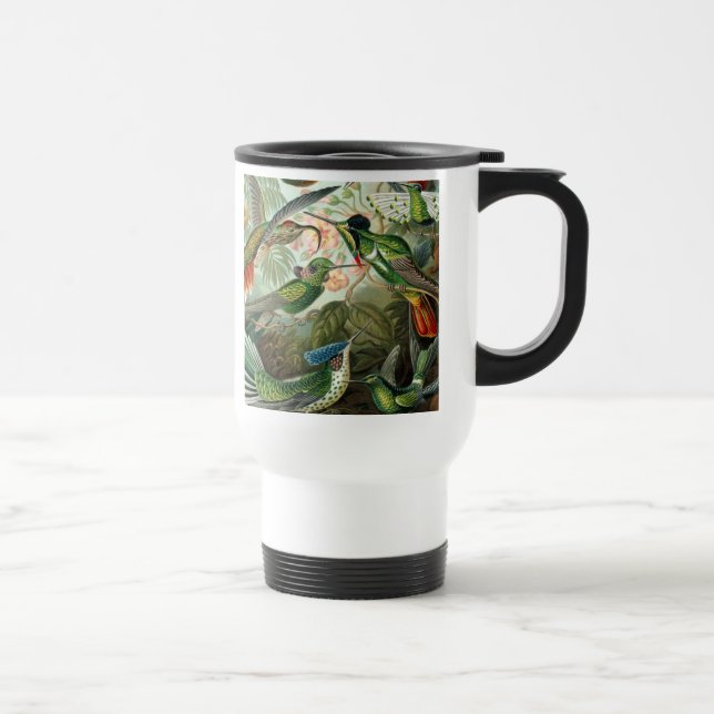 Taza De Viaje pintura clásica de la fauna silvestre de comingbir (Derecha)