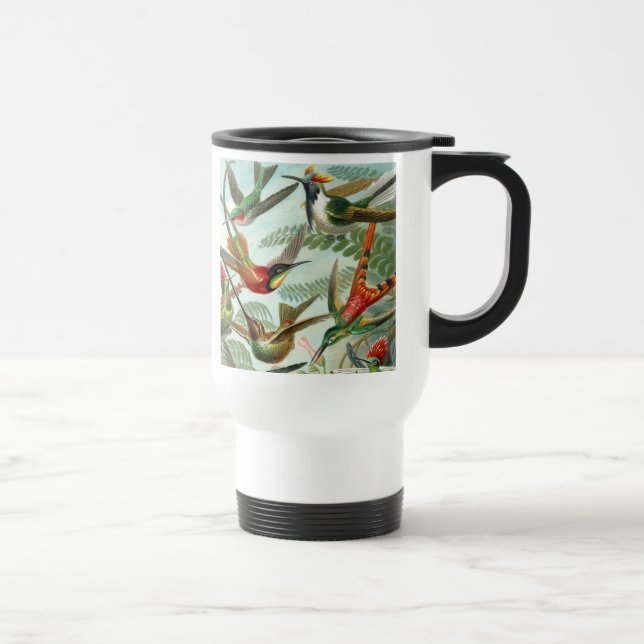 Taza De Viaje pintura clásica de la fauna silvestre de comingbir (Derecha)
