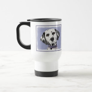 Taza De Viaje Pintura dálmata - Arte de perro original