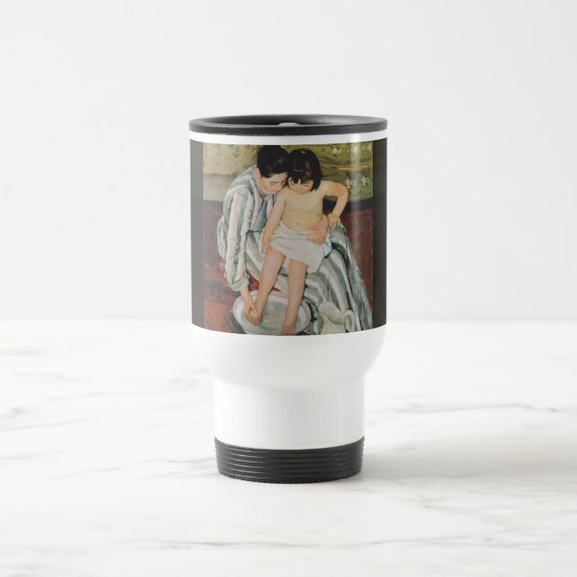 Taza De Viaje Pintura de baño de Mary Cassatt (Centro)