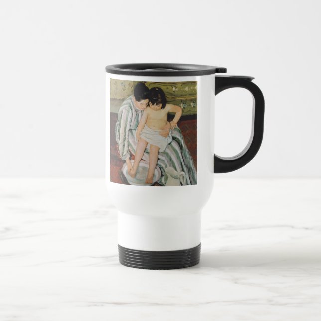 Taza De Viaje Pintura de baño de Mary Cassatt (Derecha)