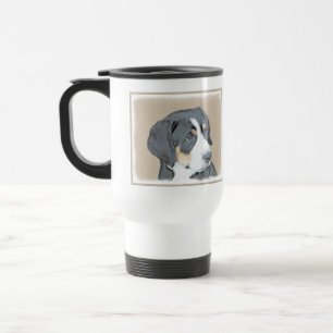 Taza De Viaje Pintura de cachorro de perro de montaña de Bernese
