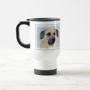 Taza De Viaje Pintura de Chinook (Orejas caídas) - Arte Perro Or