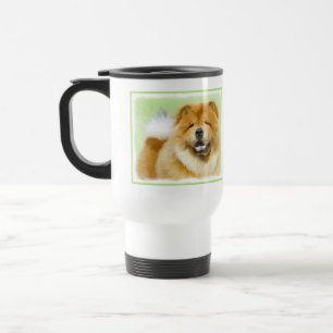 Taza De Viaje Pintura de Chow Chow - Arte Perro Original.