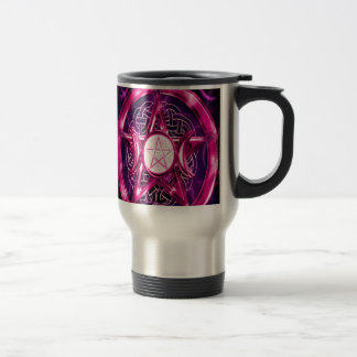 Taza De Viaje Pintura de Pentáculo Rosa