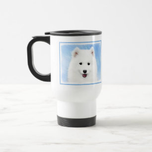 Taza De Viaje Pintura de pimienta de Samoyed - Arte Perro Origin