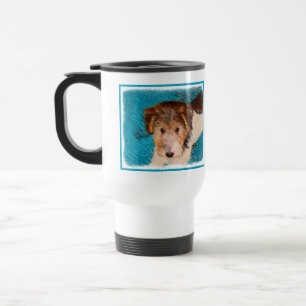 Taza De Viaje Pintura de pipa de Fox Terrier - Arte Perro Origin