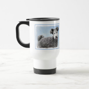 Taza De Viaje Pintura de Pumi - Arte de Perro Original.