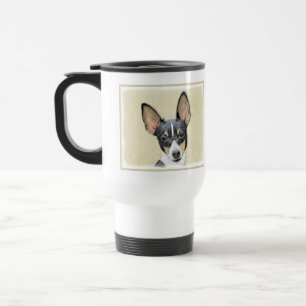 Taza De Viaje Pintura de Toy Fox Terrier - Arte de Perro Origina