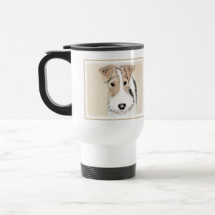 Taza De Viaje Pintura de Wire Fox Terrier - Arte de perro origin