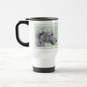 Taza De Viaje Pintura del Wolfhound irlandés 2 - arte original