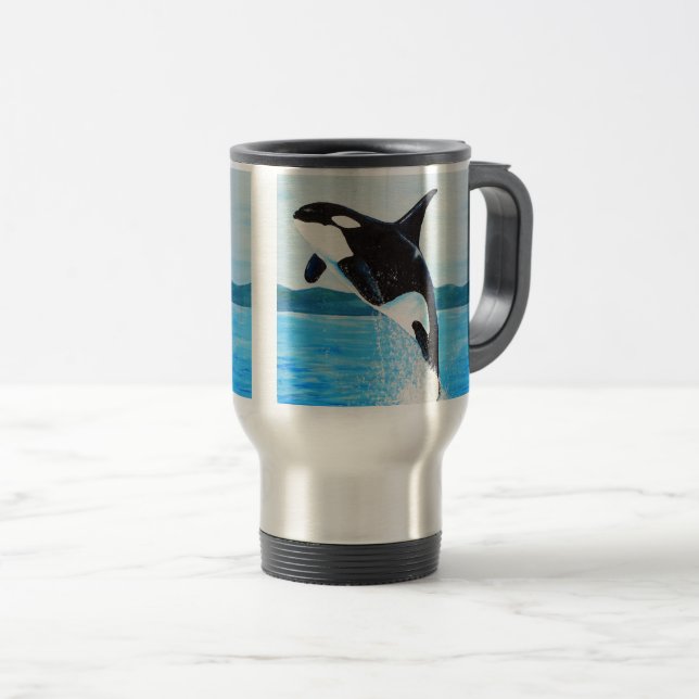 Taza De Viaje Pintura Orca (Anverso derecho)