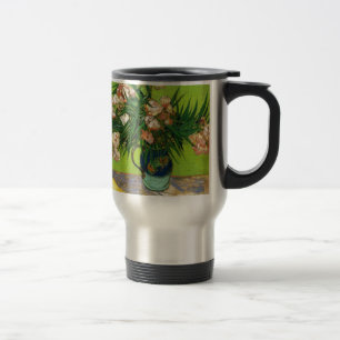 Taza De Viaje Pintura Vintage de Van Gogh Flores Enredaderas