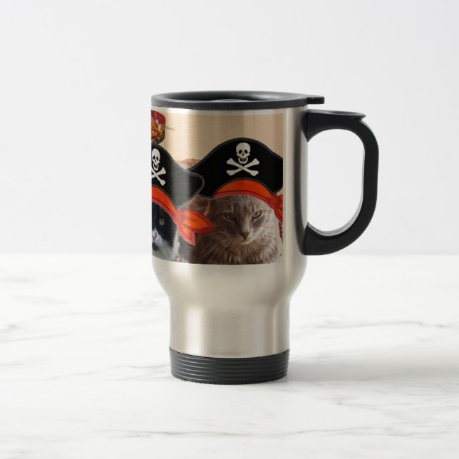 Taza De Viaje PIRATA CATS, habla como el Día del Pirata (Derecha)
