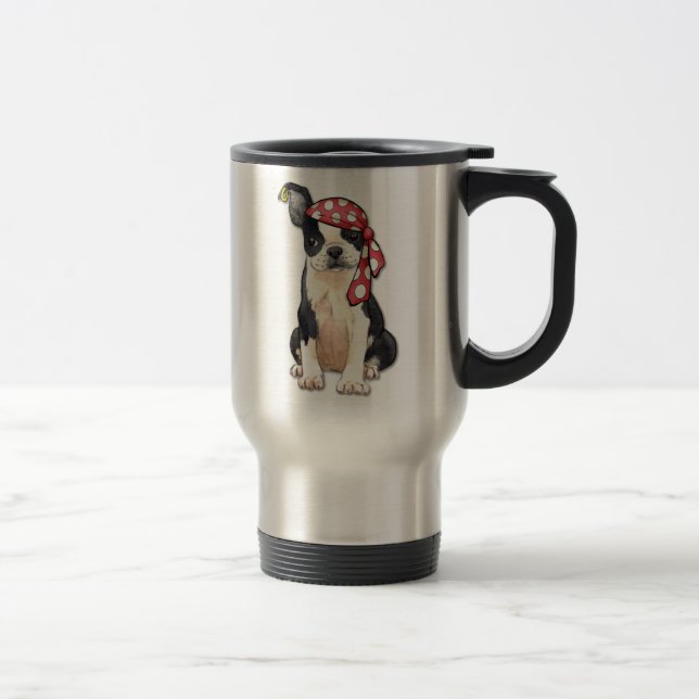 Taza De Viaje Pirata de Boston Terrier (Derecha)
