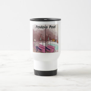 Taza De Viaje Piscina de Pavlov divertida caricatura