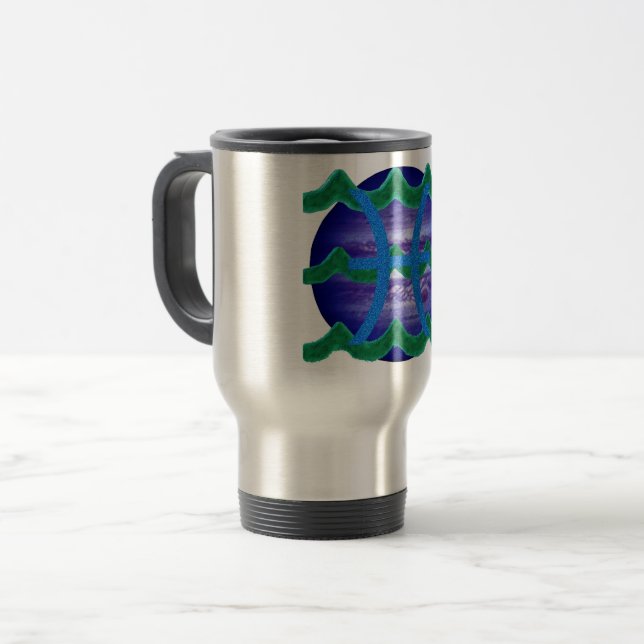 Taza De Viaje Piscis (Anverso izquierdo)